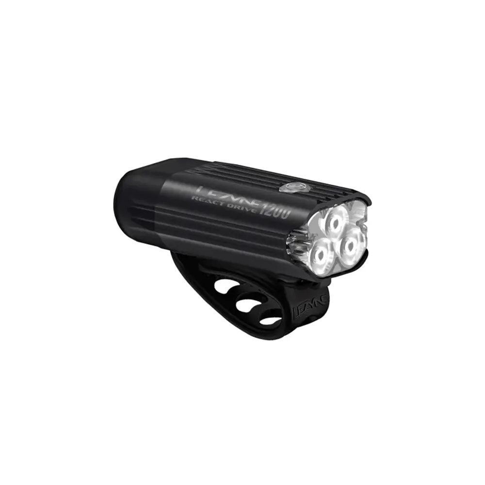 South Downs Bikes Lezyne React Drive Front Light in Black | FREE delivery over £30 + Cycle Scheme