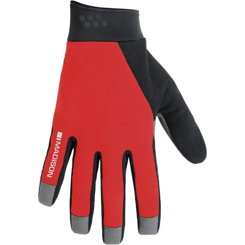 South Downs Bikes Madison Freewheel Gel Pad Trail Gloves in True Red | FREE delivery over £30 + Cycle Scheme