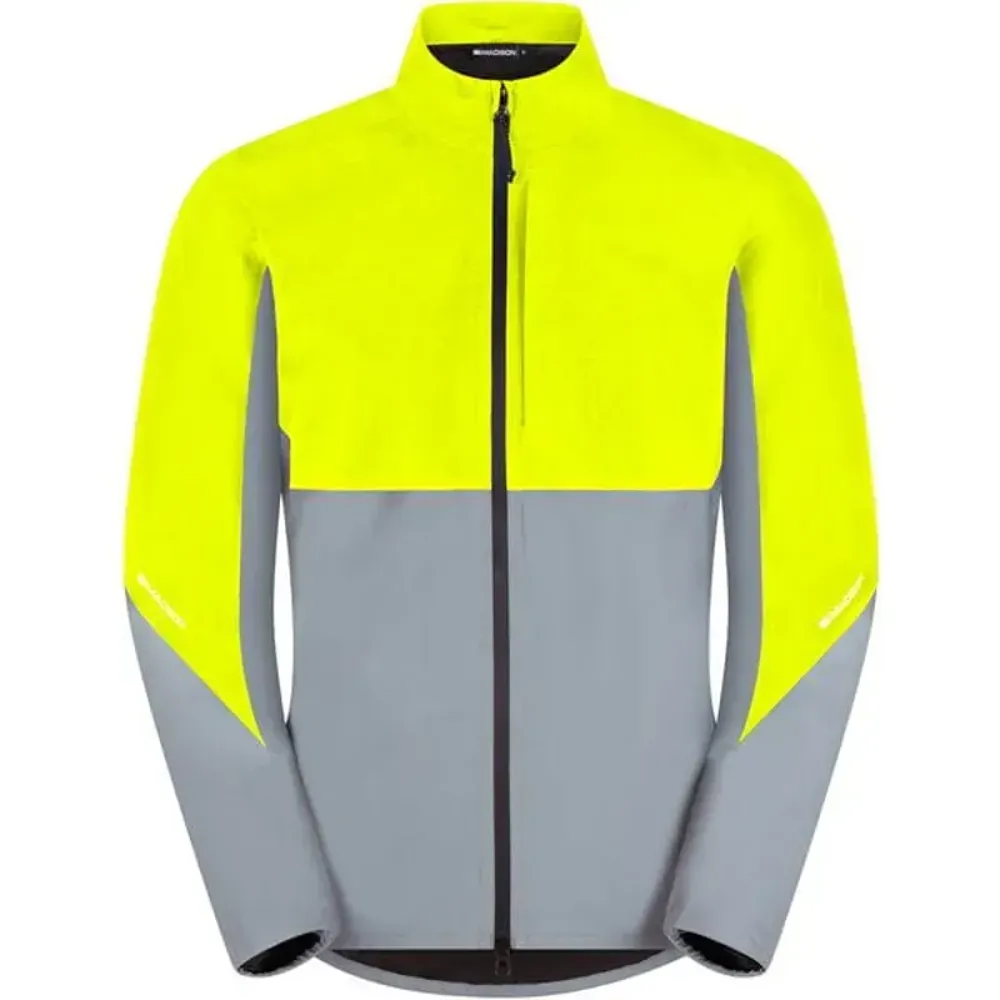 South Downs Bikes Madison Stellar Ultra Reflective Men's Waterproof Jacket In Hi-Viz Yellow/Silver | FREE delivery over £30 + Cycle Scheme