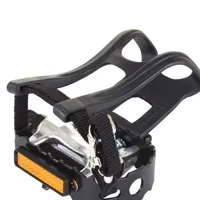 South Downs Bikes M Part 9/16 Alloy Pedals W/Toe Clips and Straps in Black/ Silver | FREE delivery over £30 + Cycle Scheme