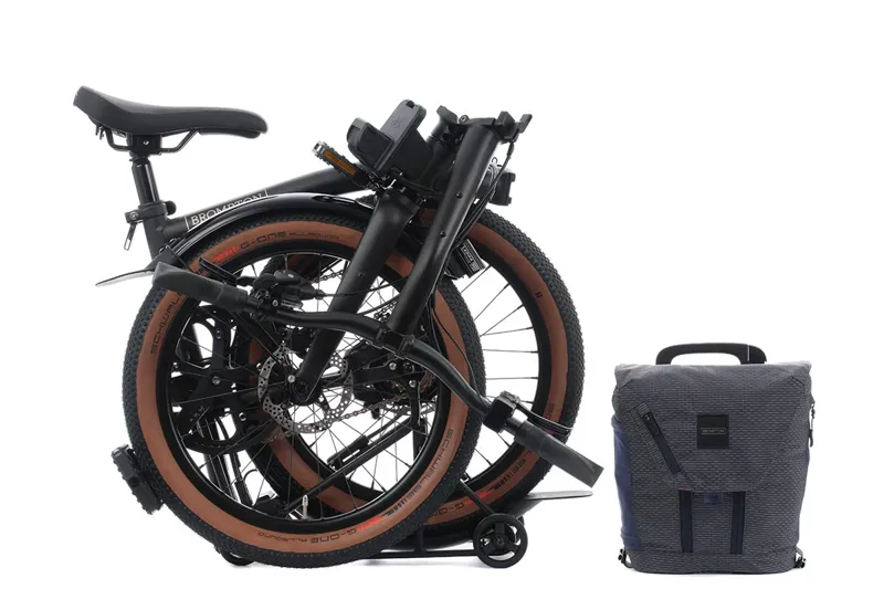 Brompton Electric G-Line 4spd Med Space Black - with rack-1