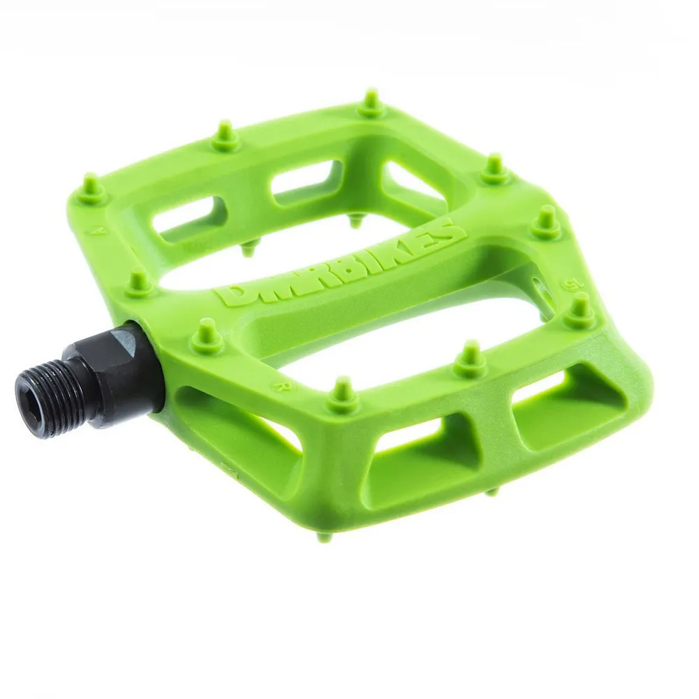 South Downs Bikes DMR Bikes DMR V6 Cro-Mo Axle Plastic Flat Pedal in Green | FREE delivery over £30 + Cycle Scheme