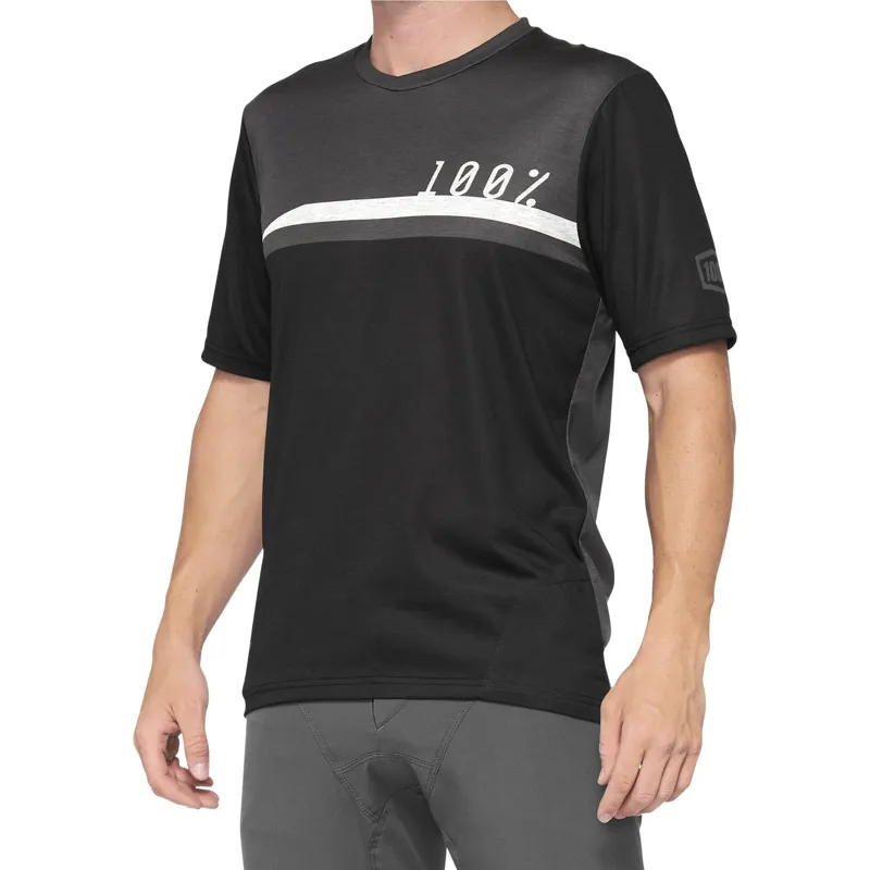 100% Airmatic Jersey Black/Charcoal