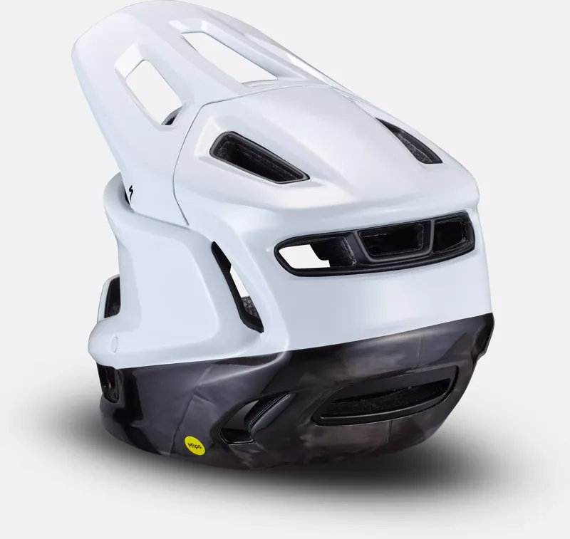 Specialized Gambit Full Face MTB Helmet in White/Carbon-3