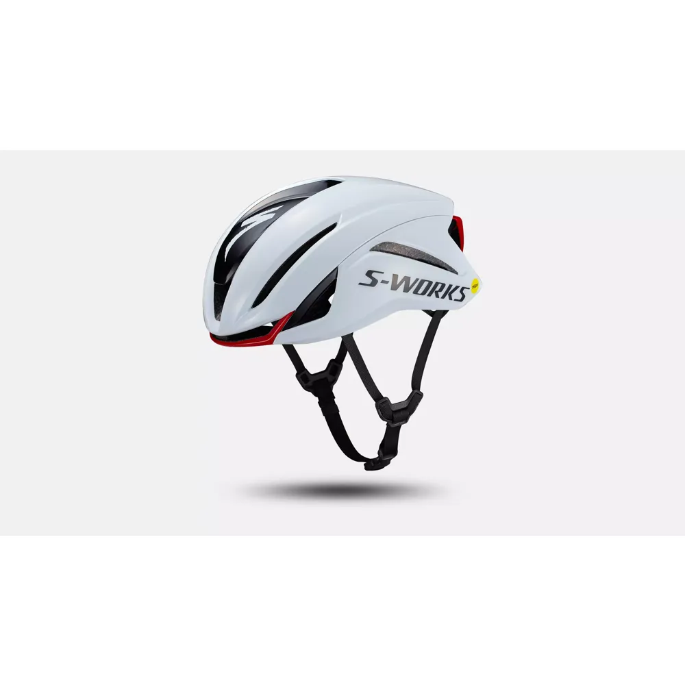 South Downs Bikes Specialized S-Works Evade 4 Helmet Gloss White / Red | FREE delivery over £30 + Cycle Scheme
