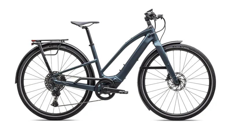 Specialized Turbo Vado 5.0 Step-Through eHybrid Bike in Satin Deep Lake Metallic