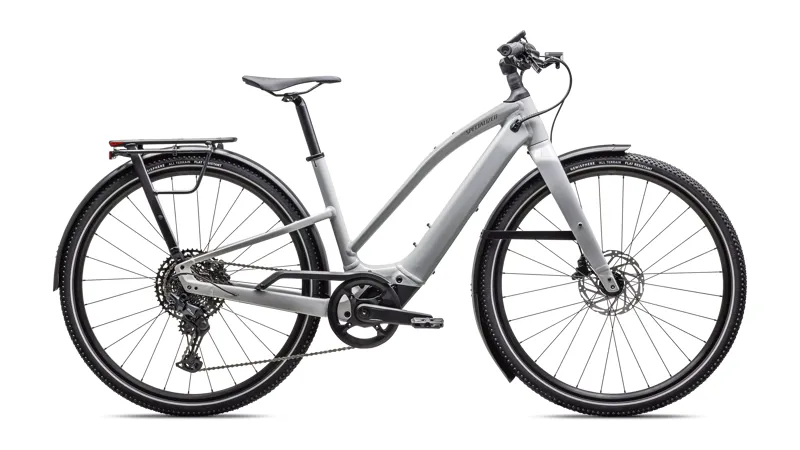 Specialized Turbo Vado 5.0 Step-Through eHybrid Bike in Gloss Dove Gray