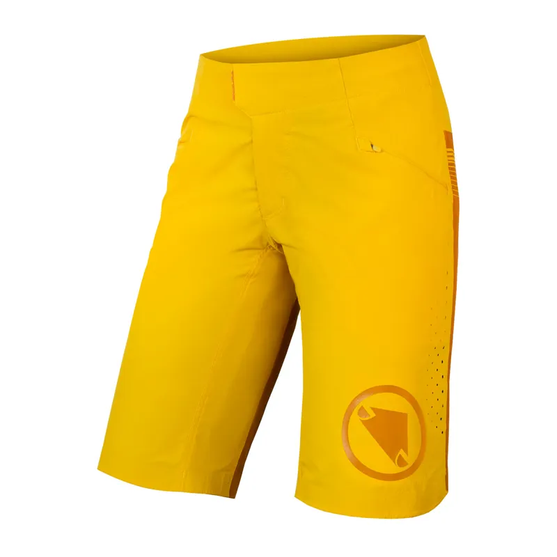 Endura SingleTrack Lite Womens Shorts in Yellow
