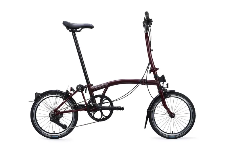 Brompton C Line 4-Speed Red Plum High Bar with Super Roll+