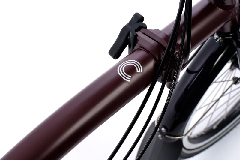 Brompton C Line 4-Speed Red Plum High Bar with Super Roll+-3