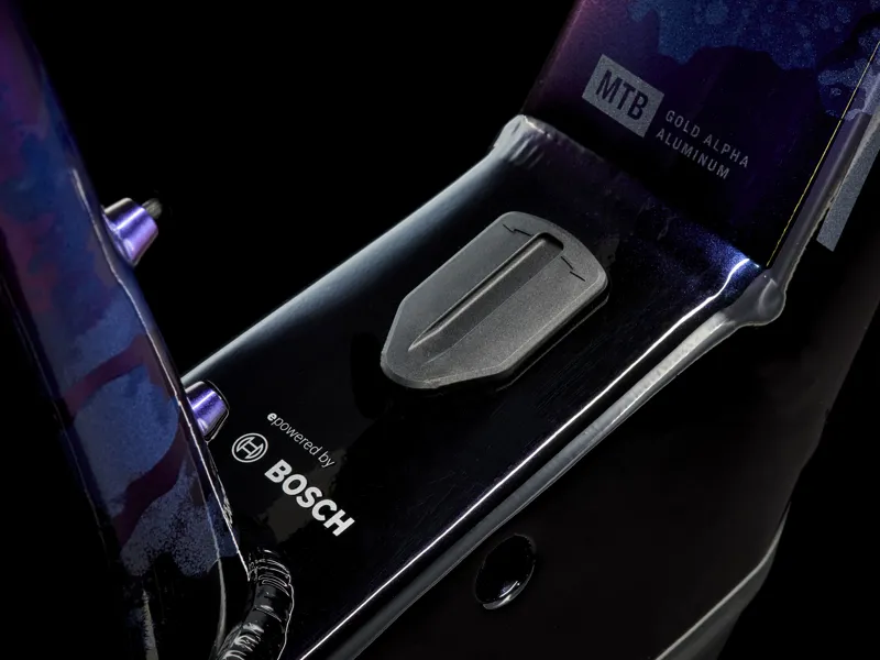 Trek Marlin + 8 Electric Mountain Bike in Purple Flip to Black Fade-2