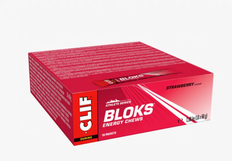 Clif Blok Energy Chews 18 Pack strawberry