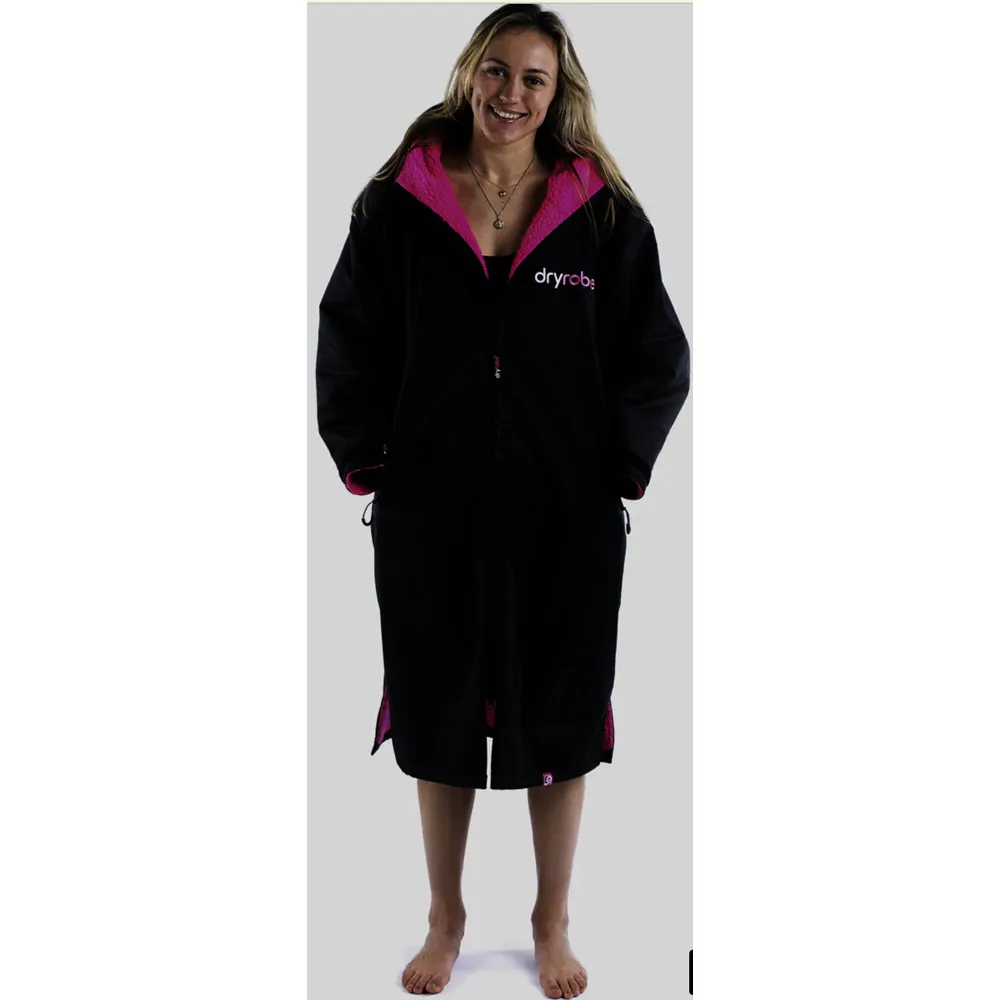 South Downs Bikes Dryrobe dryrobe Advance Long Sleeve Black/Pink Large | FREE delivery over £30 + Cycle Scheme