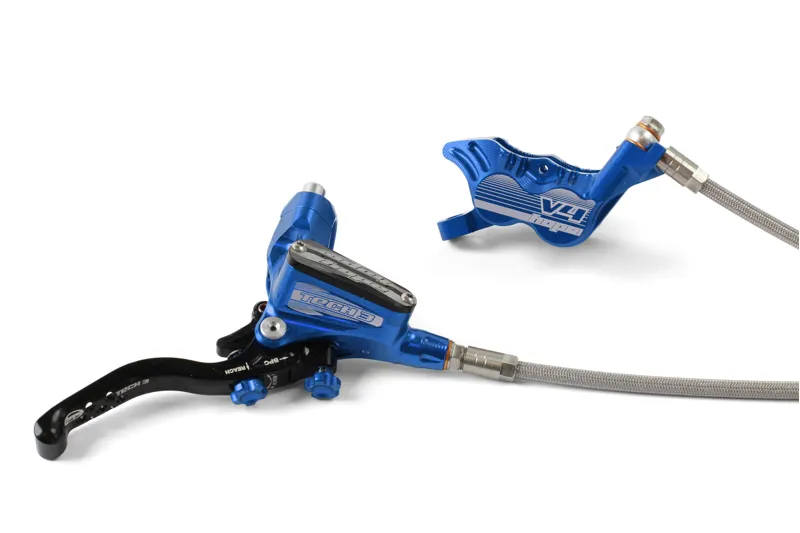 Hope Tech 3 V4 Brake Braided Blue-1