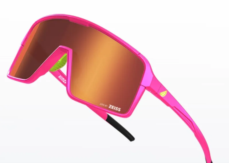 Melon Optics Kingpin Sunglasses Trail Neon Pink/Yellow Highlights/Red Chrome