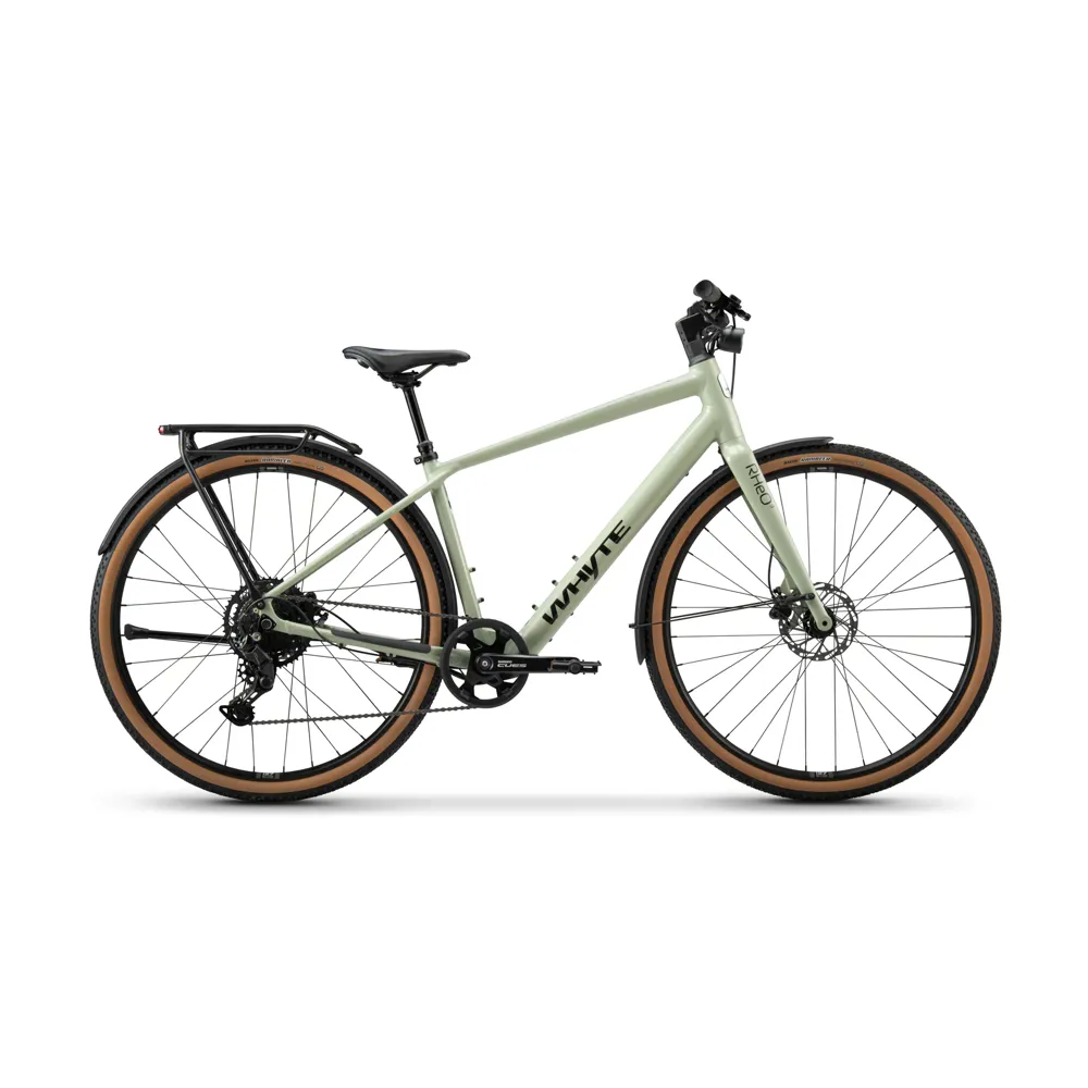 South Downs Bikes Whyte Bikes RheO 3 eCity and Leisure Bike in Gloss Sage Green | FREE delivery over £30 + Cycle Scheme