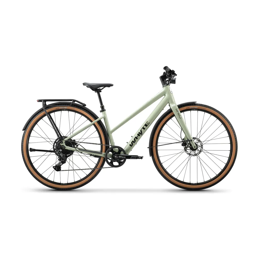 South Downs Bikes Whyte Bikes RheO 3 ST eCity and Leisure Bike in Gloss Sage Green | FREE delivery over £30 + Cycle Scheme