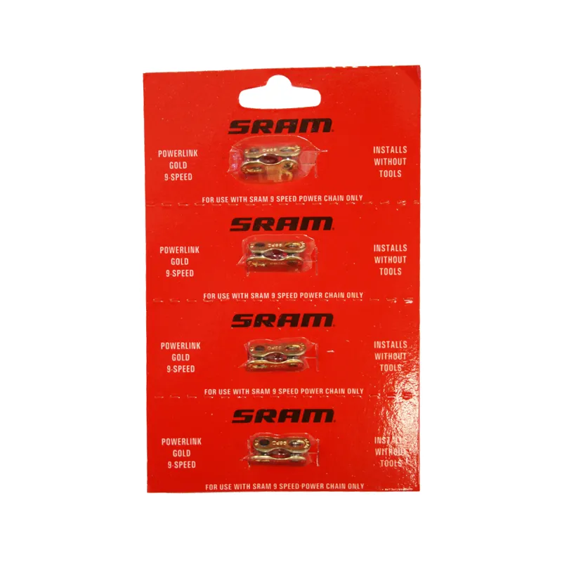 SRAM 9-speed 4-piece Replacement Powerlinks in Gold