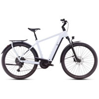 South Downs Bikes Cube Kathmandu Hybrid One 800 Hybrid Bike in Polar White/Black | FREE delivery over £30 + Cycle Scheme