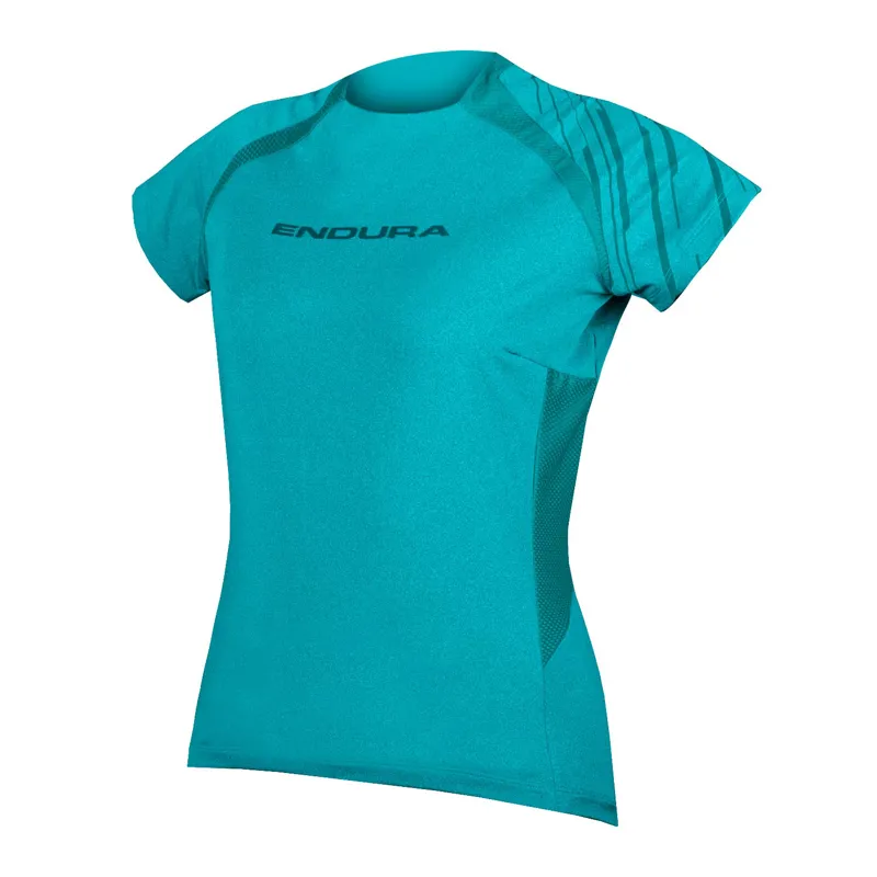 Endura SingleTrack Womens Short Sleeve Jersey in Blue