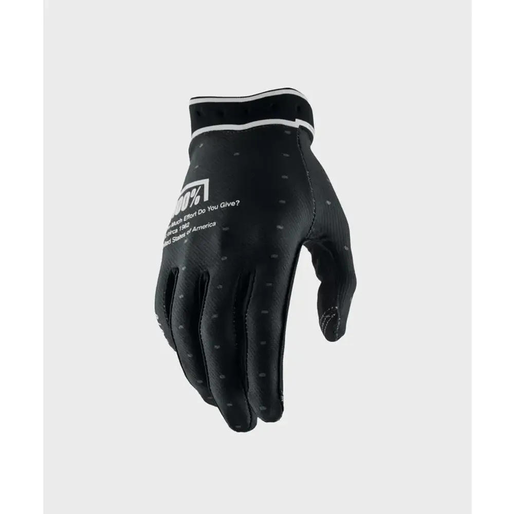 South Downs Bikes 100% 100 Ridefit Glove Black | FREE delivery over £30 + Cycle Scheme