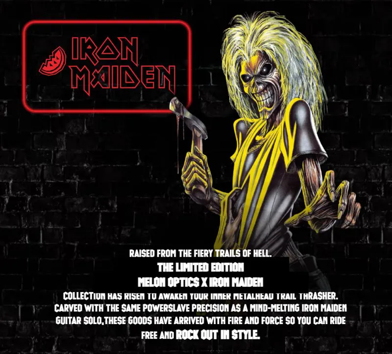 Limited Edition Melon Optics Kingpin Iron Maiden Brimstone/Red Chrome-1