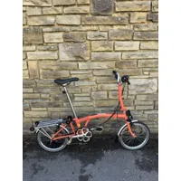 South Downs Bikes Pre Loved Brompton C-Line Explore - Mid Bar - 6Spd - Fire Coral | FREE delivery over £30 + Cycle Scheme