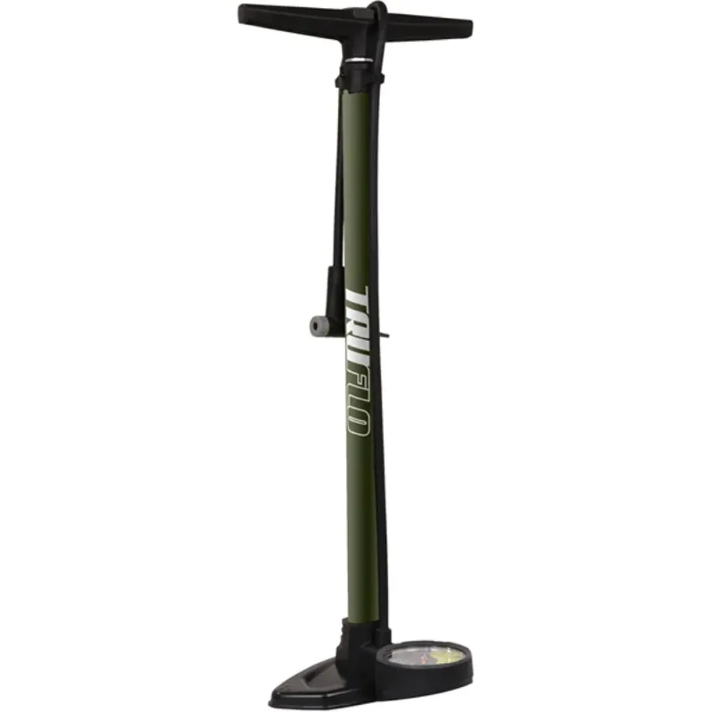 South Downs Bikes Truflo Supertrax Floor Pump in Olive Green | FREE delivery over £30 + Cycle Scheme