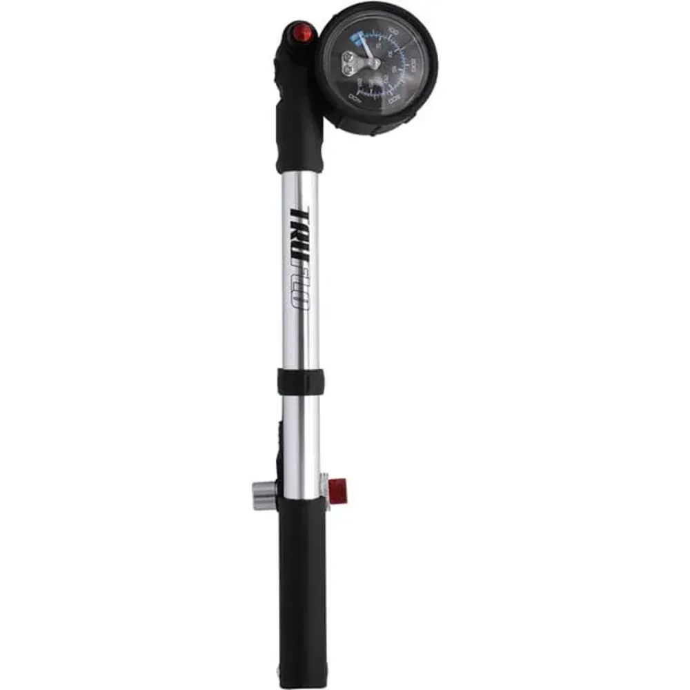 South Downs Bikes Truflo Shock Pump With Gauge In Silver | FREE delivery over £30 + Cycle Scheme