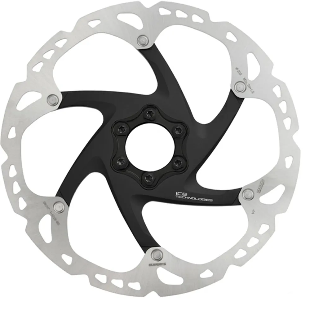 South Downs Bikes Shimano Deore SM-RT86 XT 6-bolt 203mm Disc Rotor in Silver/Black | FREE delivery over £30 + Cycle Scheme