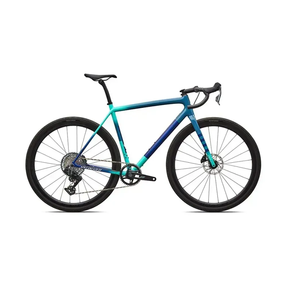 South Downs Bikes Specialized Crux Expert SRAM Rival XPLR AXS Gravel Bike in Grey Blue Lagoon | FREE delivery over £30 + Cycle Scheme