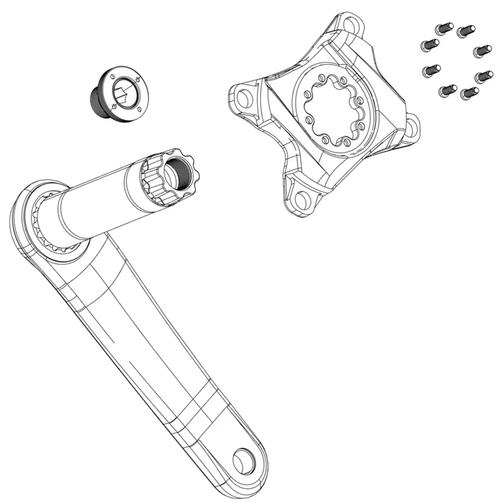 South Downs Bikes SRAM Self-Extracting M18/30 Dub Crank Arm Bolt Kit in Black | FREE delivery over £30 + Cycle Scheme