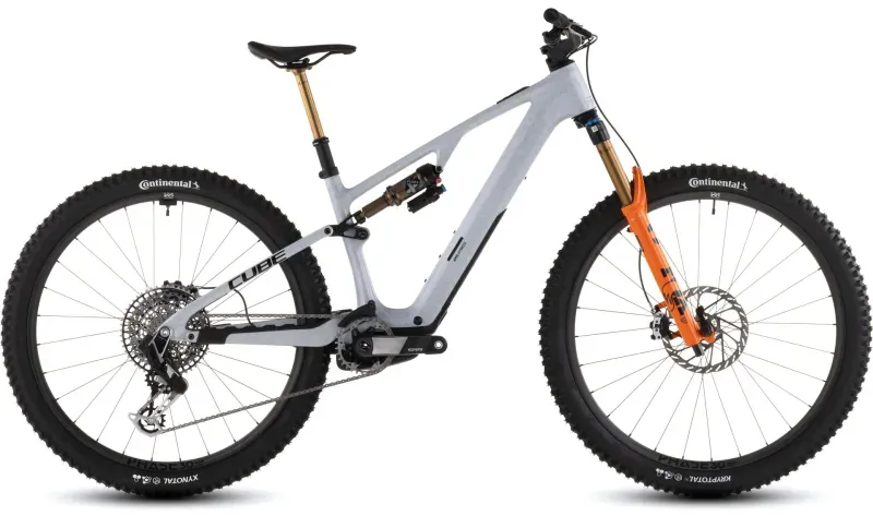 Cube AMS Hybrid one44 c:68X Super TM 400X eMountain Bike in Fog Grey