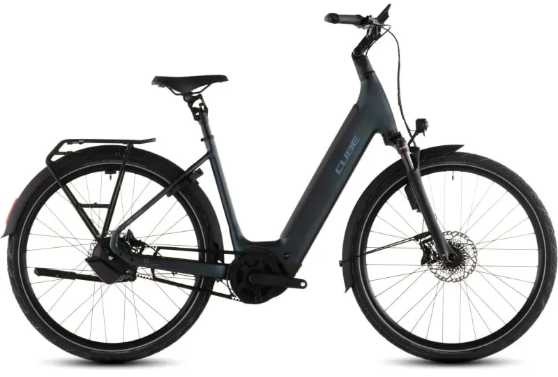 Cube Supreme Hybrid Deluxe SLT 600 eHybrid Bike in Metal Blue/Reflex