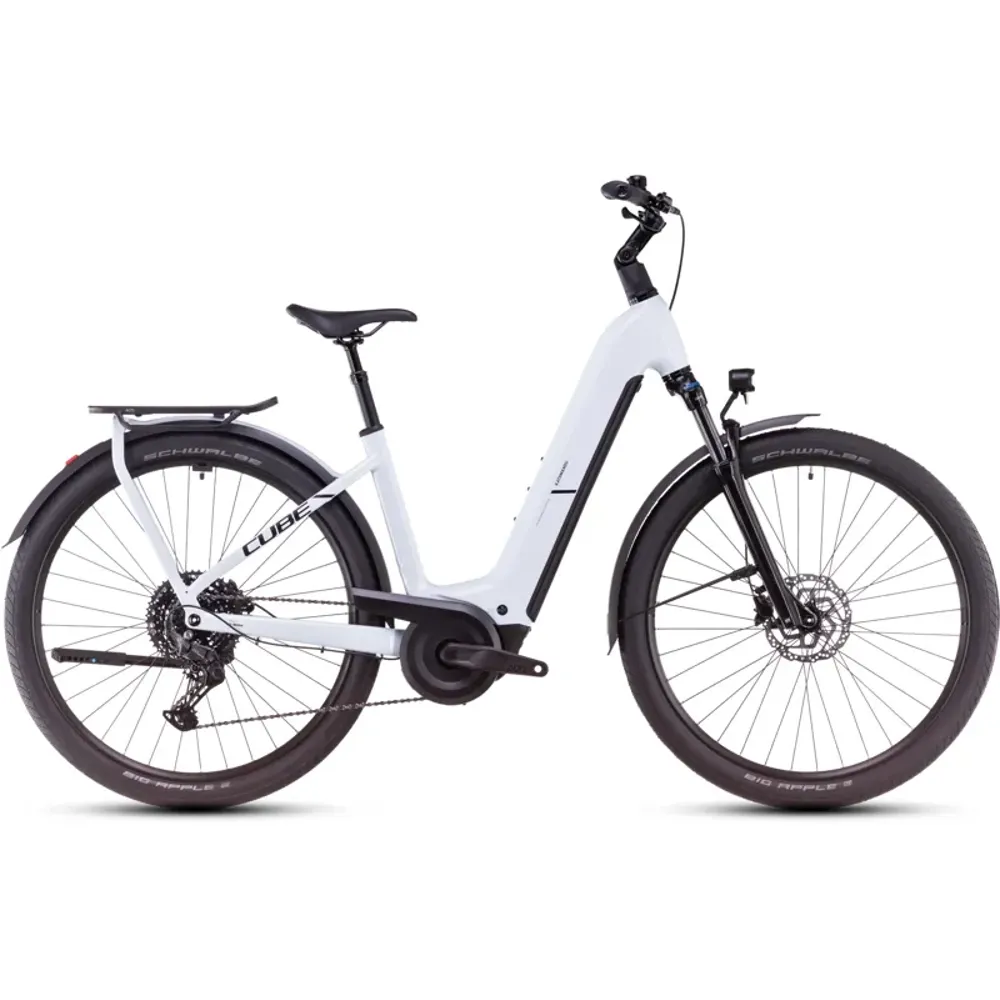 South Downs Bikes Cube Kathmandu Hybrid One 800 Hybrid Bike in Polar White/Black | FREE delivery over £30 + Cycle Scheme