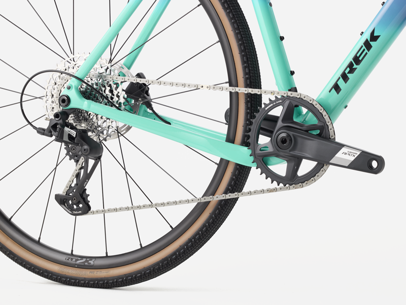 Trek Checkpoint ALR 5 Gen 3 Gravel Bike in Fjord Blue to Miami Green Fade-4