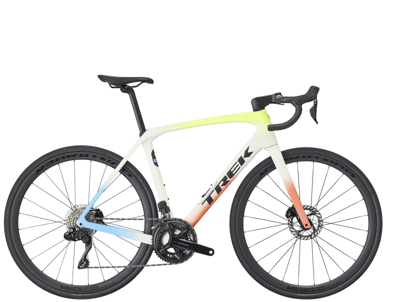Trek Domane SL 6 Gen 4 Road Bike In Era White/Glowstick/Coral Fade