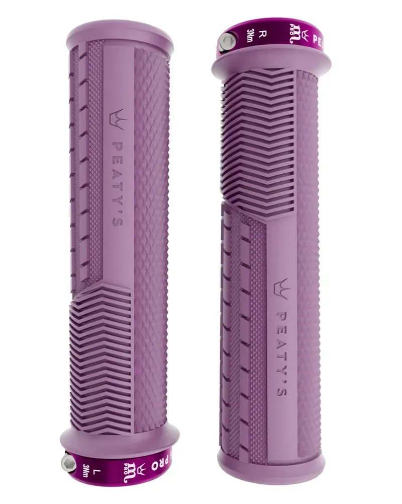 Peaty's Monarch Pro Knurl Grips in Plum