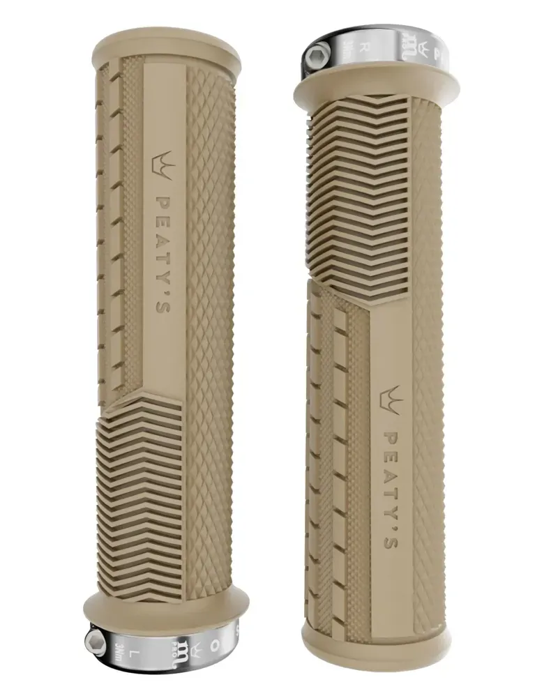 Peaty's Monarch Pro Knurl Grips in Brick Red