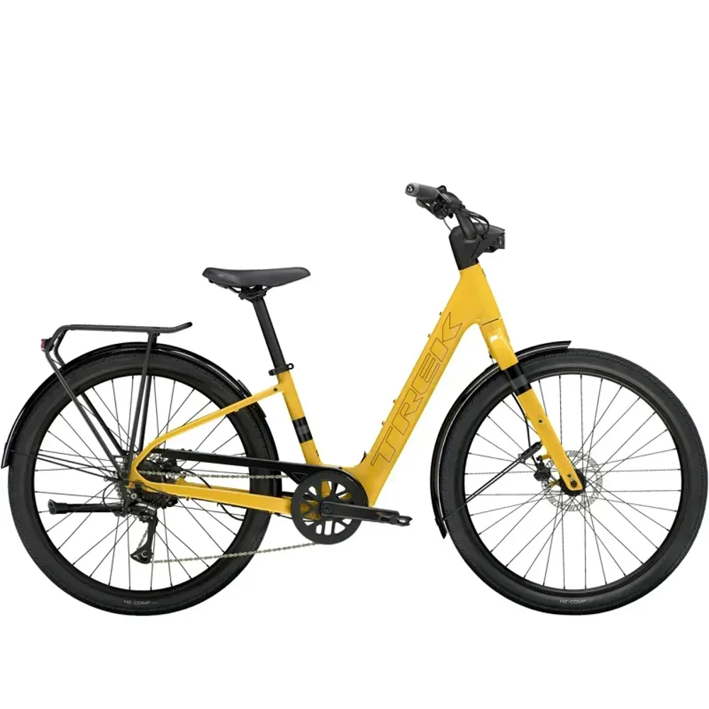 South Downs Bikes Trek Verve+ 1 Lowstep LT e-Bike In Baja Yellow | FREE delivery over £30 + Cycle Scheme