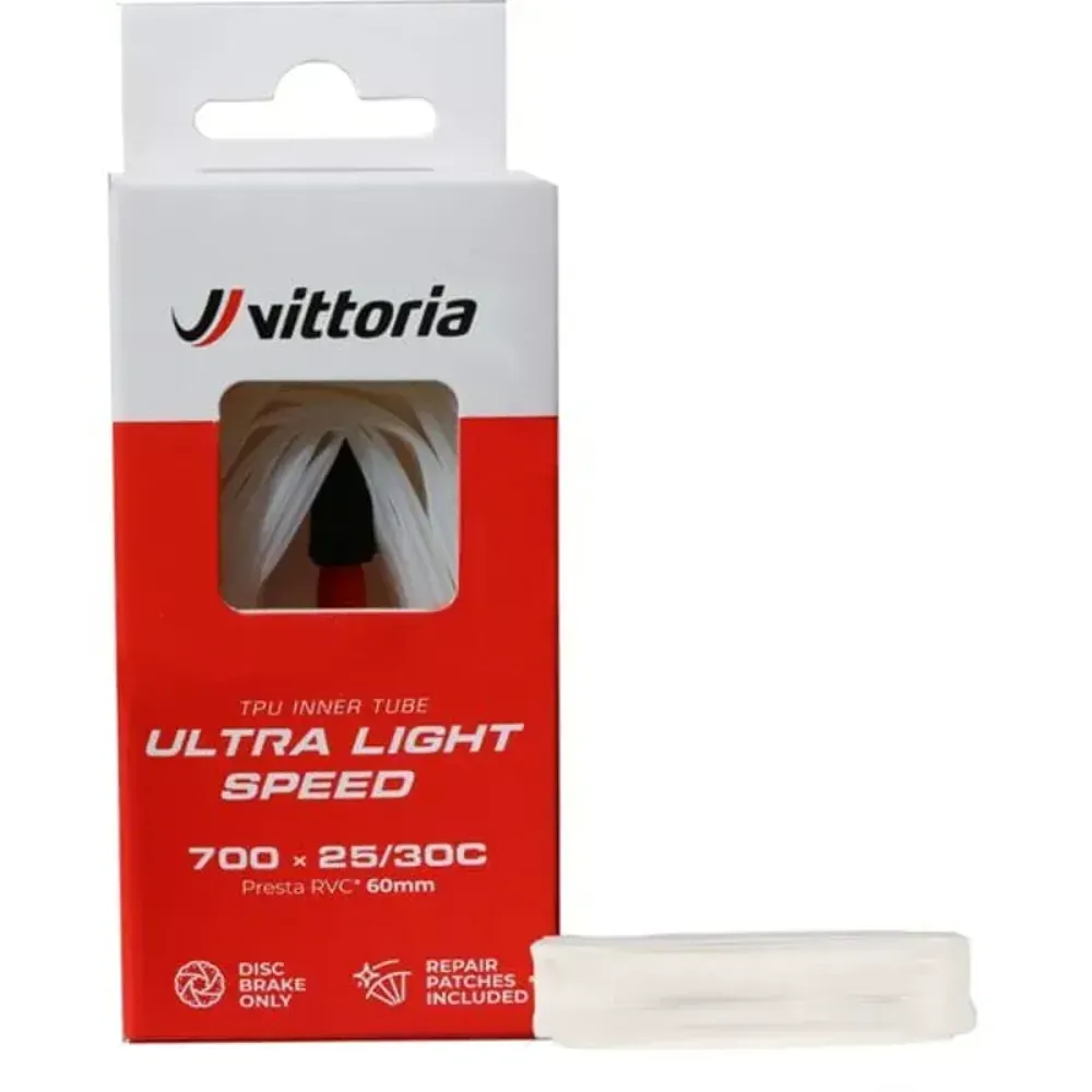 South Downs Bikes Vittoria Ultra Light Speed 700x25-30c TPU Inner Tube in Black | FREE delivery over £30 + Cycle Scheme