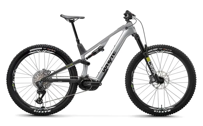 Whyte Bikes ELyte 150 RSX Trail/Enduro E-bike in Gloss Silver w/ UD Carbon-4